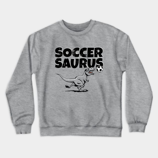 Soccer Dinosaur Crewneck Sweatshirt by atomguy